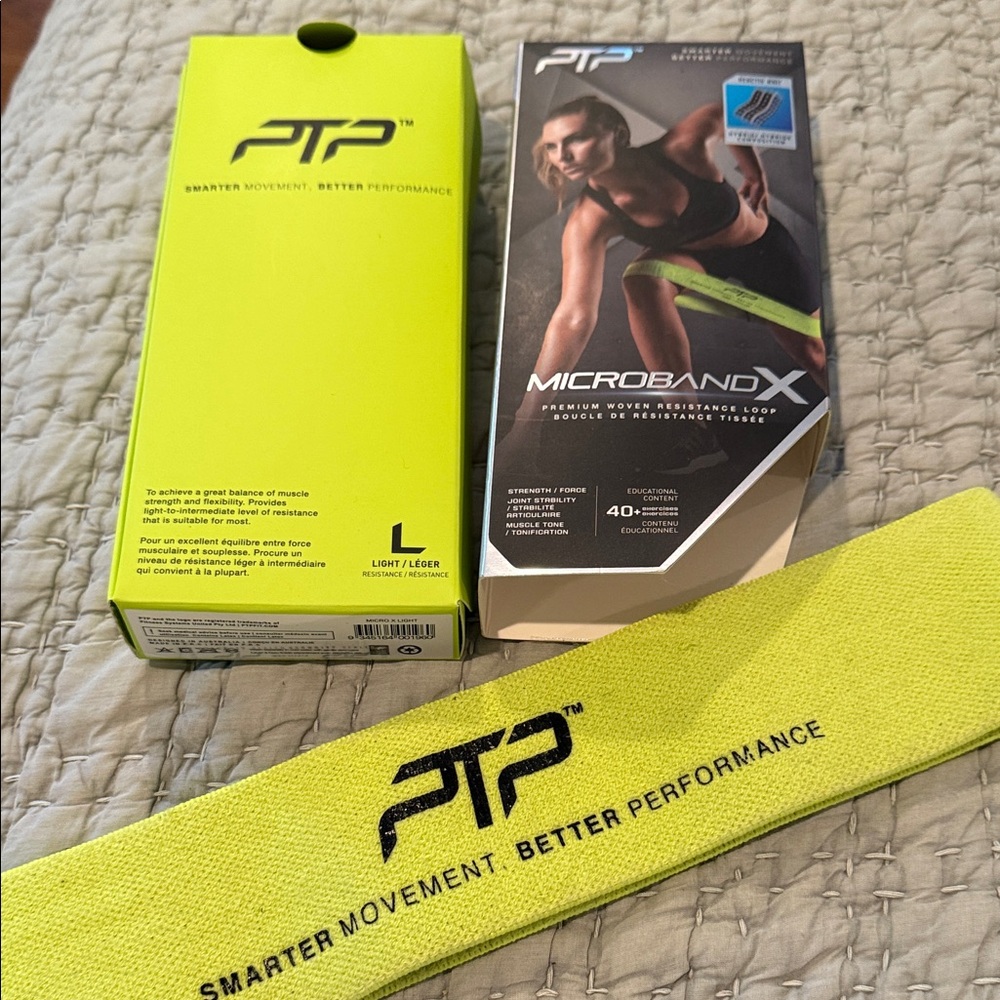 PTPFit Yellow MicroBandX Resistance Band